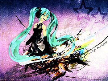 hatsune miku:middle of somwhere, anime, sing, hatsune, mik, vocaloid HD wallpaper