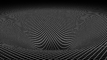 Abstract black and white gravity hole 3d warped . HD wallpaper