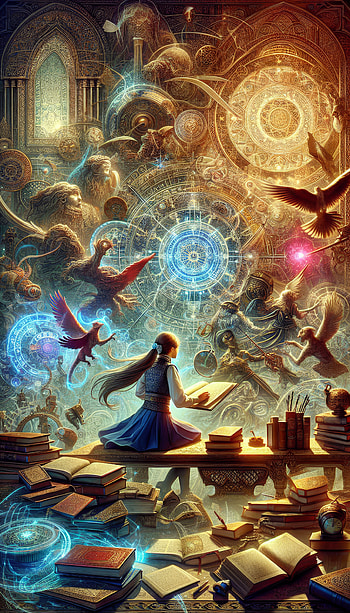 Mystical Student Fantasy Art, fantasy, magic, book, Artwork HD phone wallpaper
