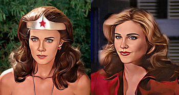 Lynda Carter and Erin Gray, Buck Rogers, Wonder Woman, Erin Gray, Lynda Carter HD wallpaper