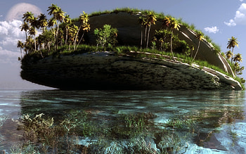 Landscape, Fantasy, Sea HD wallpaper