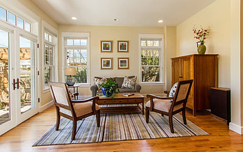 Living Room, room, windows, furniture, house, home HD wallpaper