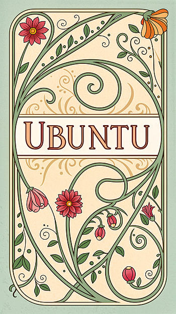Ubuntu Floral , illustration, typography HD phone wallpaper