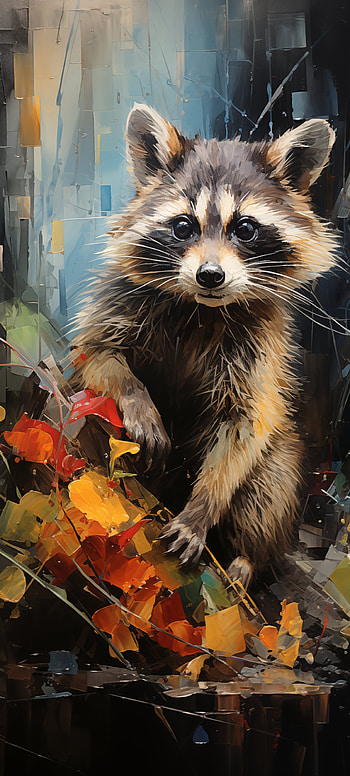 Charming Raccoon Art - Mobile, Animal, raccoon HD phone wallpaper