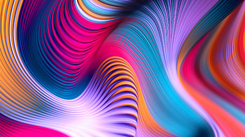 Colorful, abstract, art, waves HD wallpaper