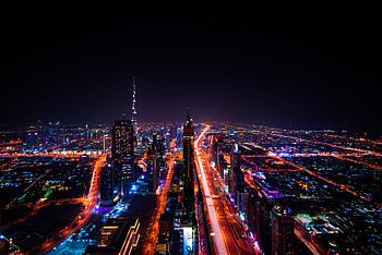 Dubai Cityscape Buildings Lights , dubai, world, buildings, lights HD wallpaper