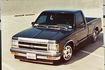 BLUE S10-2, blue, s10, outside, lowered, custom, hot, cool, chevy HD wallpaper