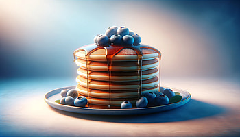 Blueberry Pancakes - Delicious Stack with Syrup, pancake, blueberry, blueberry pancake, syrup, breakfast HD wallpaper