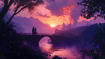 Romantic Sunset: A Ultra for Couples, couple, Romantic, romantic scenery, bridge HD wallpaper