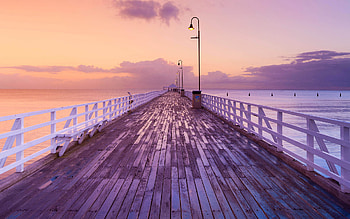 Pier Nature, pier, nature HD wallpaper