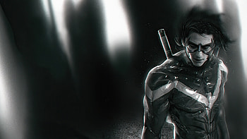 Nightwing Darkness, nightwing, superheroes, artist, artwork, digital-art, artstation HD wallpaper