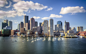 Business district, Boston Skyline HD wallpaper