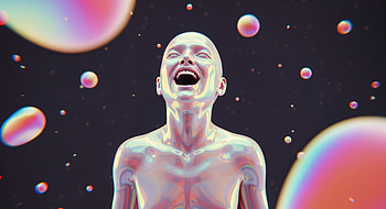 Laughing Joy in Ultra Bliss, laughing, futuristic, Abstract HD wallpaper