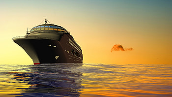 Cruise-liner-in-the-sea, sea, the, liner in, Cruise, ship HD wallpaper