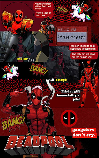 Deadpool collage, art, marvel, comics, collage , deadpool HD phone wallpaper