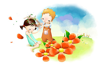 Flowers, Love, Romance, Wreath HD wallpaper