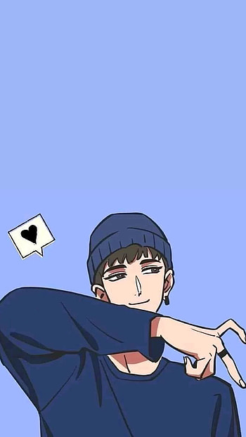 couple matching heart, love, romance, art, pastel, matching_, cartoon, boy, cute HD phone wallpaper