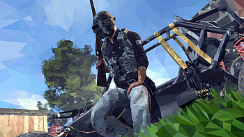 PUBG, video game, low poly, helmet guy, artwork HD wallpaper
