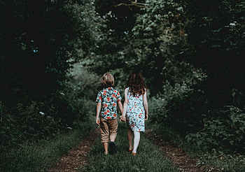 Children, Love, Forest, Stroll, Friends HD wallpaper