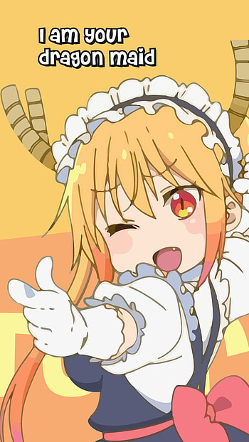 Dragon maid tohru, Tohru (Miss Kobayashi's Dragon Maid), girl, Anime, Miss Kobayashi's Dragon Maid, anime girl HD phone wallpaper