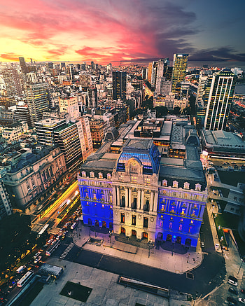 Cities, Sunset, Architecture, City, Building HD phone wallpaper