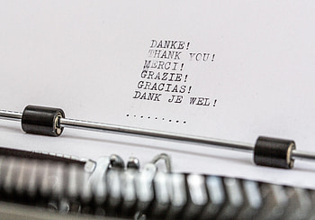 Words, Inscription, Typewriter, Thank You, Printing Machine HD wallpaper