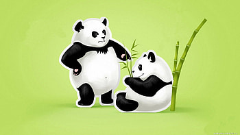 Minimalist pandas, Clean and simple, Artistic , Elegantly designed HD wallpaper