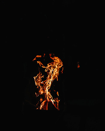 Background, Fire, Dark, Flame HD phone wallpaper