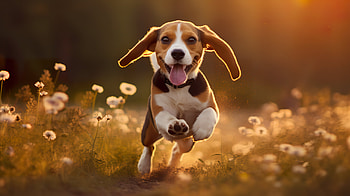Beagle Dog Playing In The Park, Animal, beagle HD wallpaper