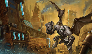 Galio - The Sentinel's Sorrow, the sentinels sorrow, galio - the sentinels sorrow, galio, splash, monster, demon, adventure, video game, cg, league of legends, galio splash HD wallpaper