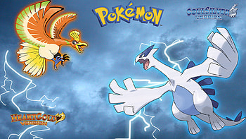 Pokemon Soul Silver and Heart Gold Legendaries, pocket monsters, lugia, soulsilver, soul silver, heartgold, hooh, heart gold, ho-oh, pokemon HD wallpaper