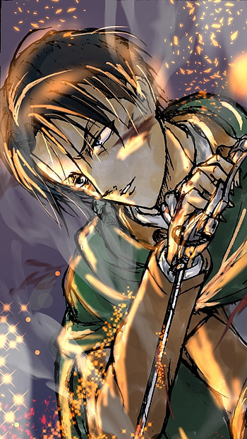 blue eyes, brown hair, Levi Ackerman, Anime, Attack on Titan HD phone wallpaper