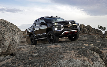 Mitsubishi Triton Absolute, , desert, 2022 cars, offroad, black pickup, 2022 Mitsubishi Triton, japanese cars, Mitsubishi HD wallpaper