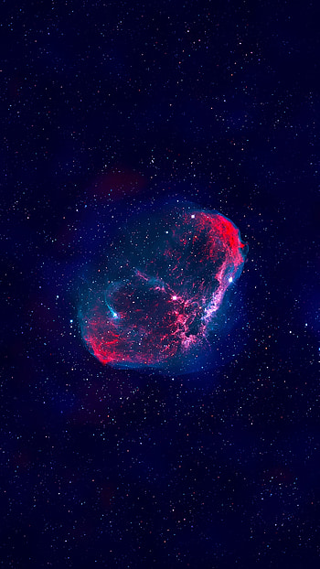 Red clouds, space, art HD phone wallpaper