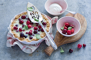 Food, Berries, Bakery Products, Baking, Pie, Cranberry, Sour Cream HD wallpaper