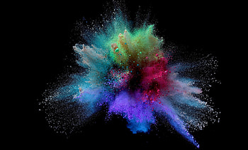 Powder colorful splash, 3D abstract, Vibrant display, Artistic HD wallpaper