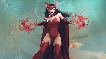 Scarlet Witch Girl , scarlet-witch, superheroes, artwork, artist, digital-art, artstation HD wallpaper