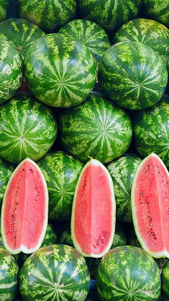 A three slice of watermelon, slice HD phone wallpaper