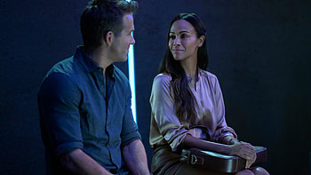 Ryan Reynolds Zoe Saldana The Adam Project HD wallpaper