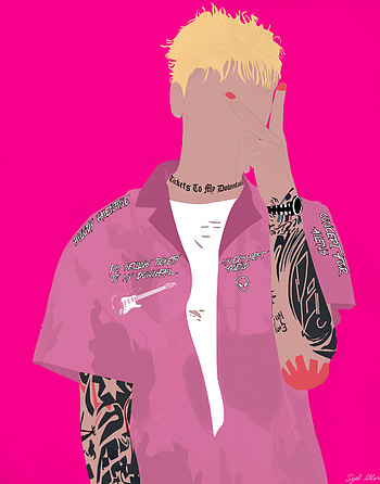 Machine Gun Kelly, Tickets To My, Artstation Machine Gun HD phone wallpaper