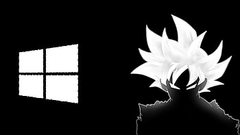 Goku with the Windows logo, Dragon Ball, Goku, Windows HD wallpaper