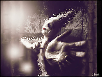 Destruction, gothic, scary, goth, evil, creepy, woman, sad, forest HD wallpaper