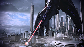 Mass Effect 3 Earth Vancouver Reaper Dreamscene Video - YouTube HD wallpaper