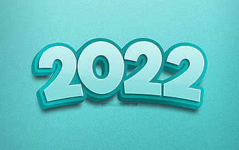 2022 blue 3D digits, , Happy New Year 2022, blue backgrounds, 2022 concepts, 3D art, 2022 new year, 2022 on blue background, 2022 year digits HD wallpaper