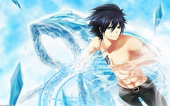 Gray Fullbuster, Anime character, Ice magic, Powerful warrior HD wallpaper