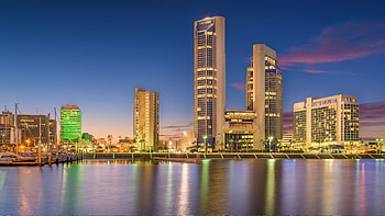 Skyline, Corpus Christi HD wallpaper