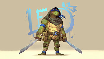 Leonardo In Teenage Mutant Ninja Turtles , teenage-mutant-ninja-turtles, ninja-turtle, superheroes, artwork, digital-art, art, artstation HD wallpaper