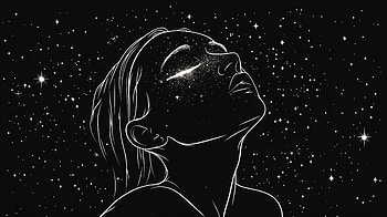 Celestial Dreams: A Artistic Woman, artistic, woman, portrait, Stars, cosmic HD wallpaper