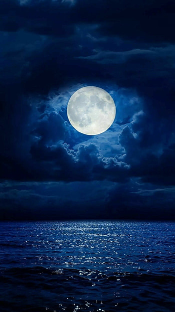 Night sky, Lunar elegance, Stunning graphy, Moonlit beauty HD phone wallpaper