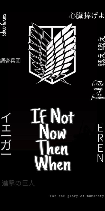 Aot quote, rumbling, titan, mikasa, erenyeager, erwin, armin, levi, attackontitan, quotes HD phone wallpaper